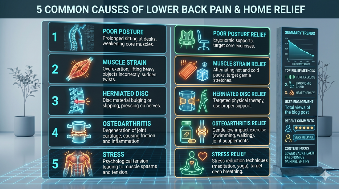 5 Common Causes of Lower Back Pain and How to Relieve It at Home